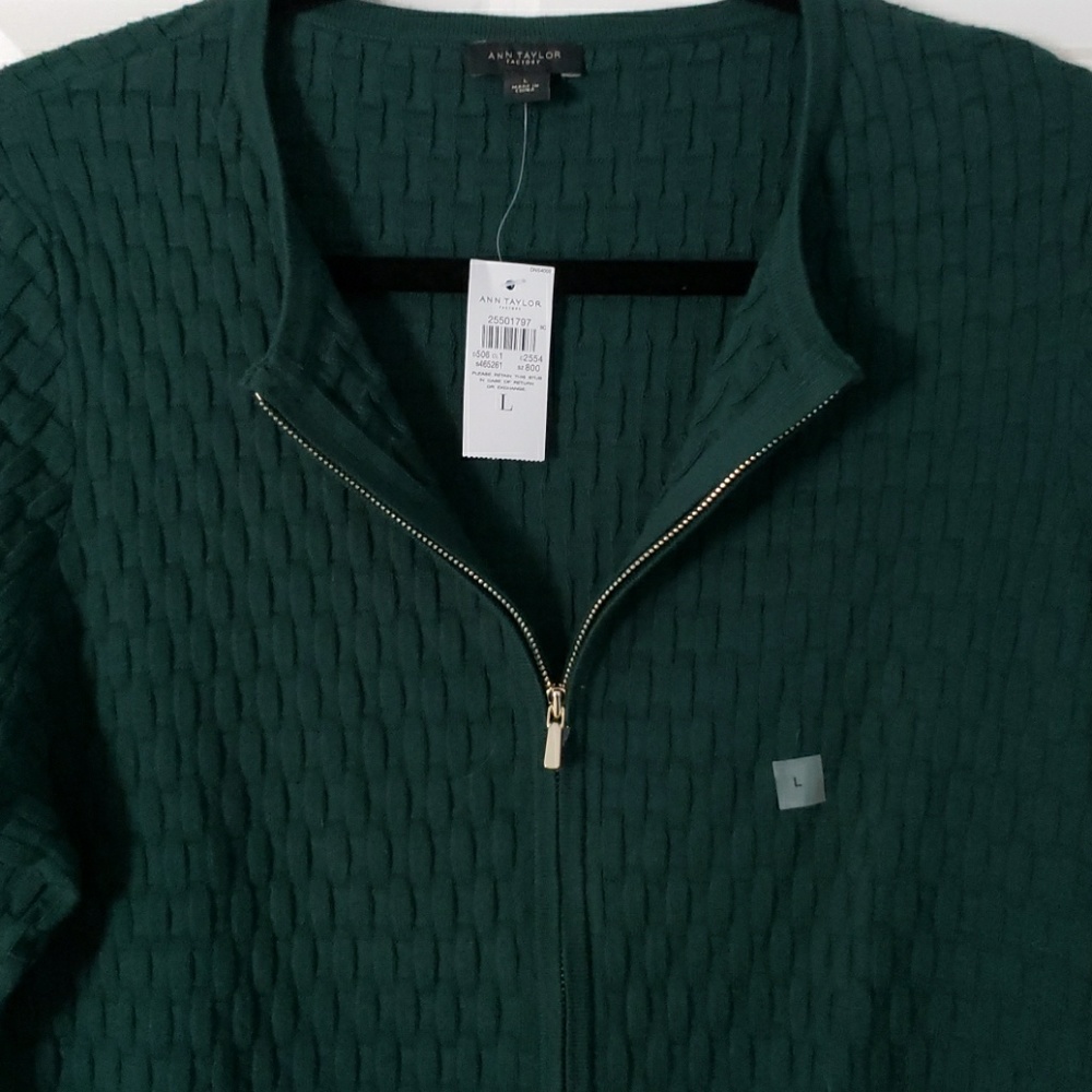 New Ann Taylor Factory zip cardigan